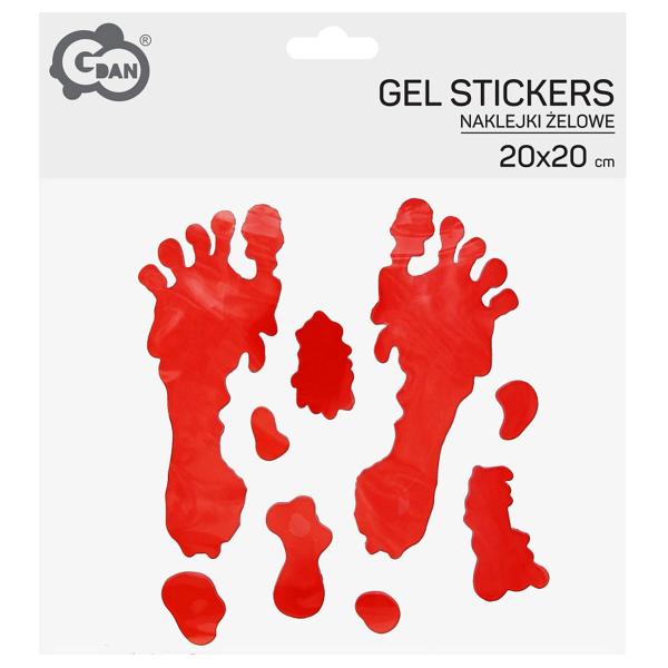 Gelstickers Blodiga Fotavtryck