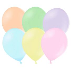 Sm&aring; Latexballonger Ljus Pastell Mix 100-pack