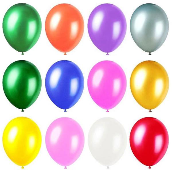 Små Latexballonger Metallic Mix 100-pack