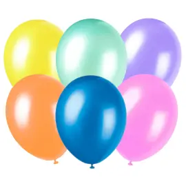 Sm&aring; Latexballonger Metallic Mix 100-pack