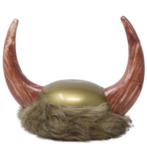 Vikingahjälm med Horn och Pälskant