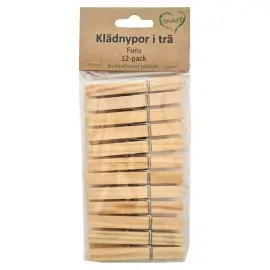 Klädnypor Trä 12-pack