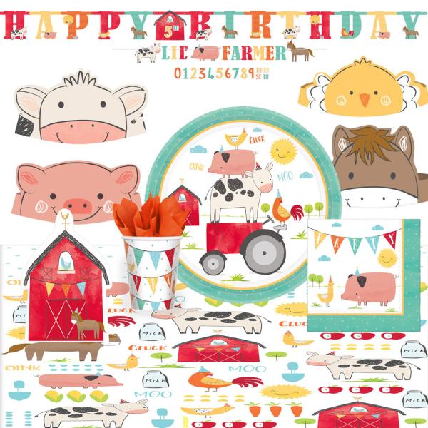 Barnyard Birthday Kalaspaket Deluxe 8 Pers