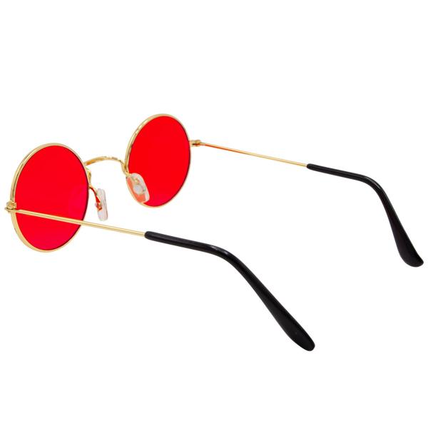 Runda Glasögon Hippie Röd