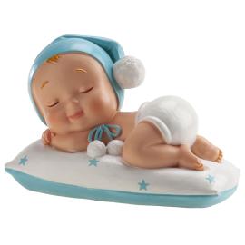 Tårtdekoration Dopfigur Sovande Pojke