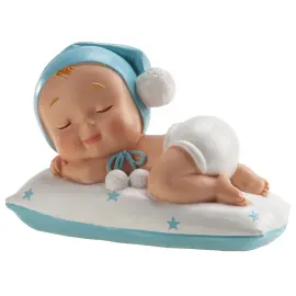 Tårtdekoration Dopfigur Sovande Pojke