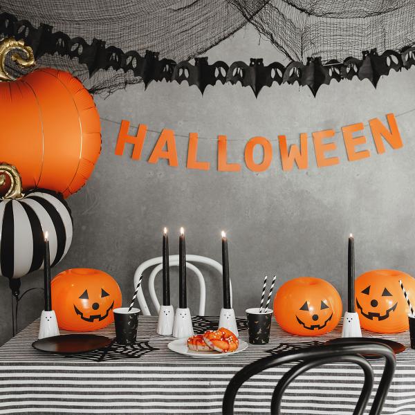 Folieballong Randig Pumpa Svartvit