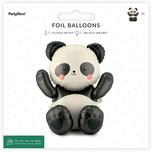 Folieballong Sittande Panda 68 x 72 cm