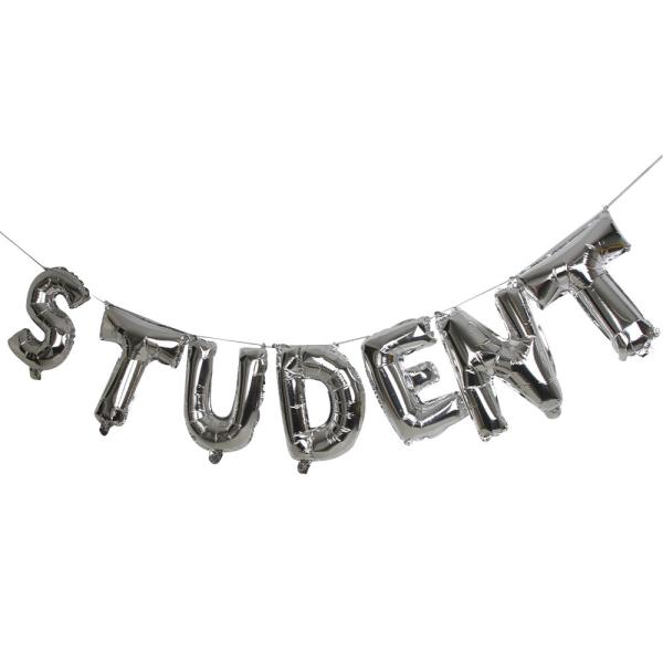 Student Folieballonger Silver