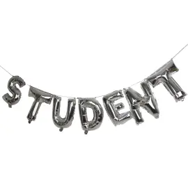 Student Folieballonger Silver