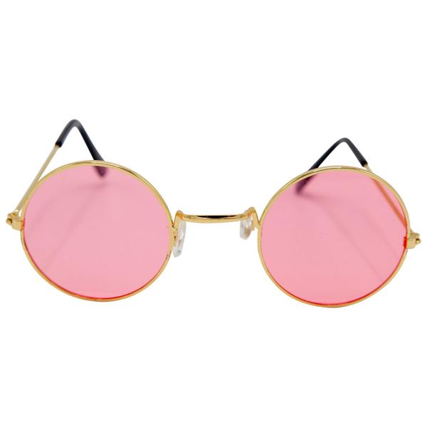Runda Glasögon Hippie Rosa