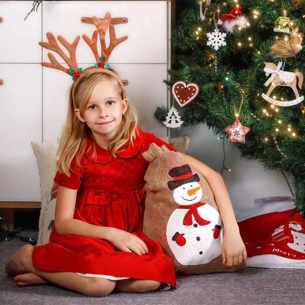 Juldiadem med Renhorn Ljusbrunt