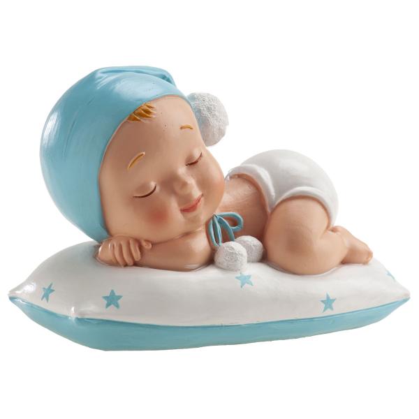 Tårtdekoration Dopfigur Sovande Pojke