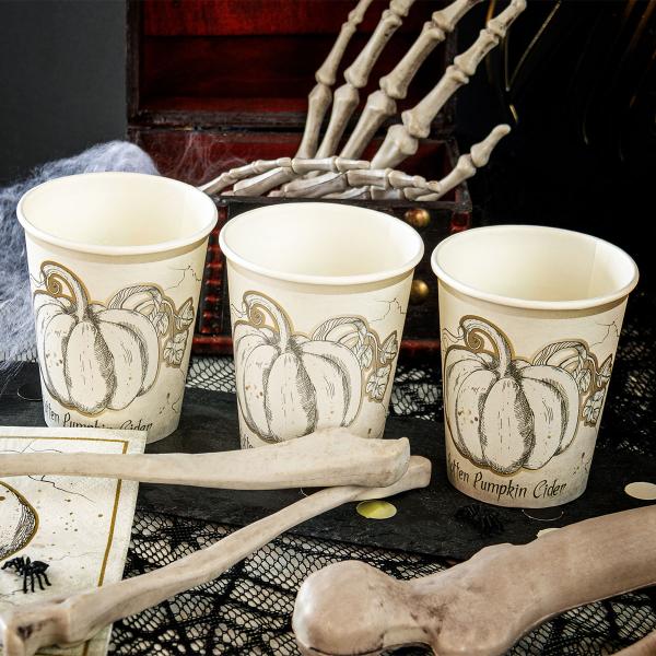 Pappersmuggar Halloween Pumpa 8-pack