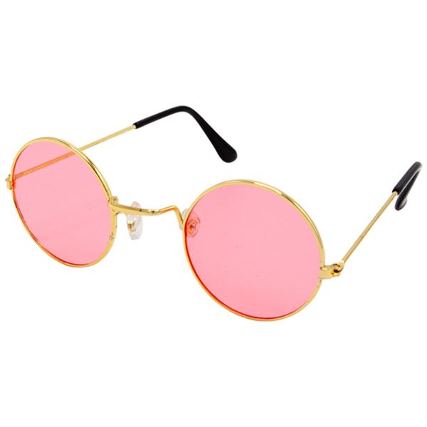 Runda Glasögon Hippie Rosa