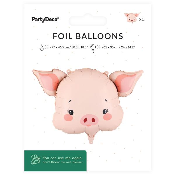 Folieballong Söt Gris 61 x 36 cm