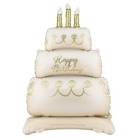 Folieballong T&aring;rta Happy Birthday 70 x 100 cm