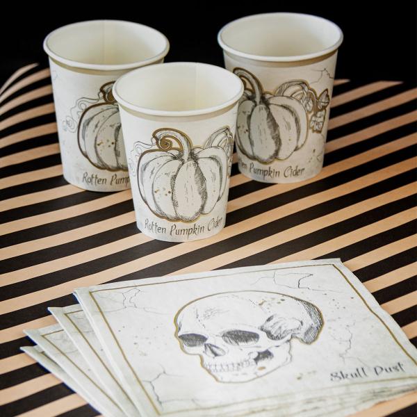 Pappersmuggar Halloween Pumpa 8-pack