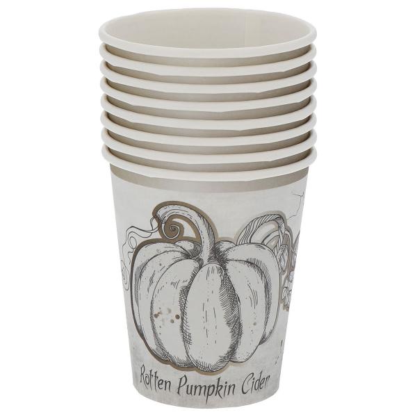 Pappersmuggar Halloween Pumpa 8-pack