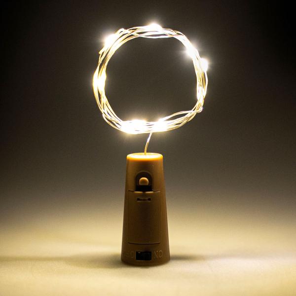 Flaskbelysning Kork med LED Slinga