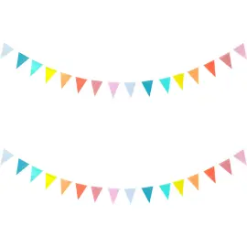 Flaggirlang Pastell Liten