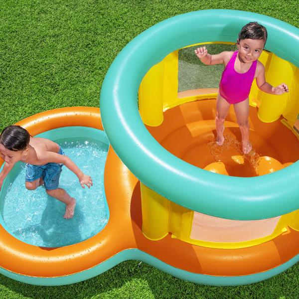 Uppblåsbar Hoppborg & Barnpool Jumptopia