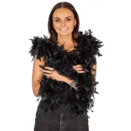 Fj&auml;derboa Svart 80 g 180 cm