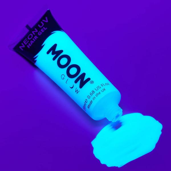 Moon Glow Neon UV Hårgel Vit