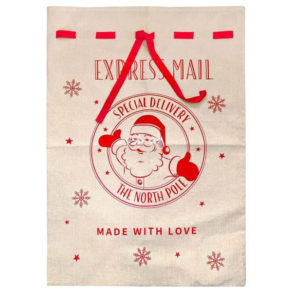 Jultomte Julklappssäck Jute