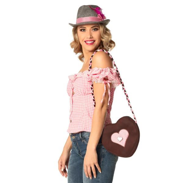 Tyrolerhatt Grå/Rosa