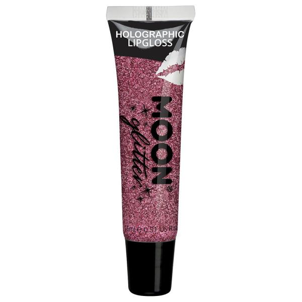 Moon Glitter Holografiskt Glitter Läppglans Rosa