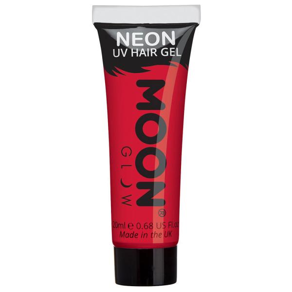 Moon Glow Neon UV Hårgel Intensiv Röd