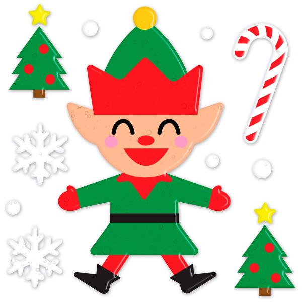 Gel Fönsterdekoration Tomtenisse