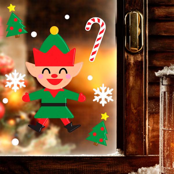 Gel Fönsterdekoration Tomtenisse