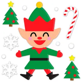 Gel Fönsterdekoration Tomtenisse