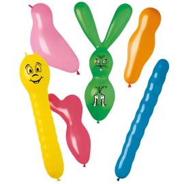 Figurballonger Djur F&auml;rgmix Matt 6-pack