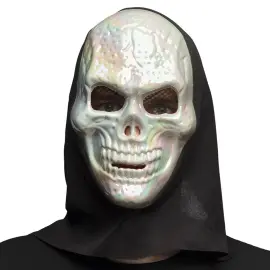 Skelettmask Iriserande Vit