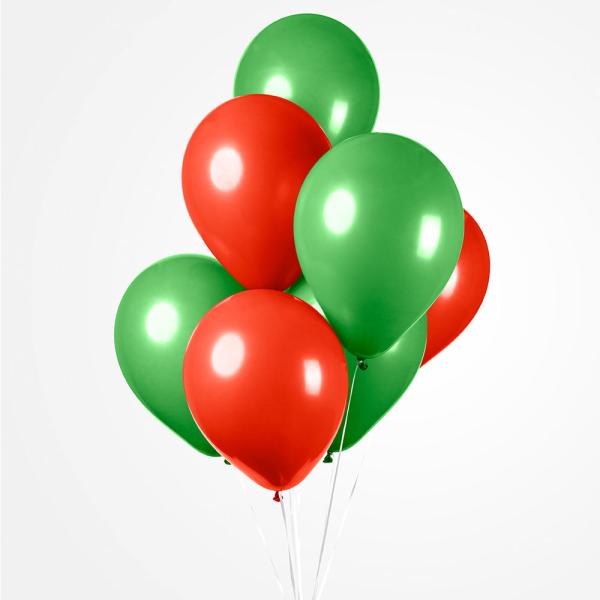 Ballongmix Röd/Grön 10-pack