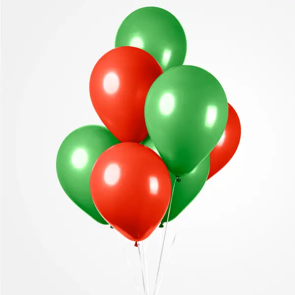 Ballongmix Röd/Grön 10-pack