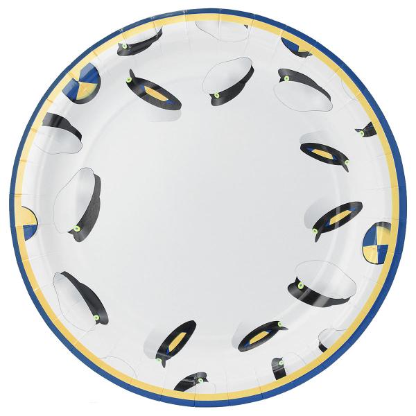 Papperstallrikar Studentmössor 8-pack
