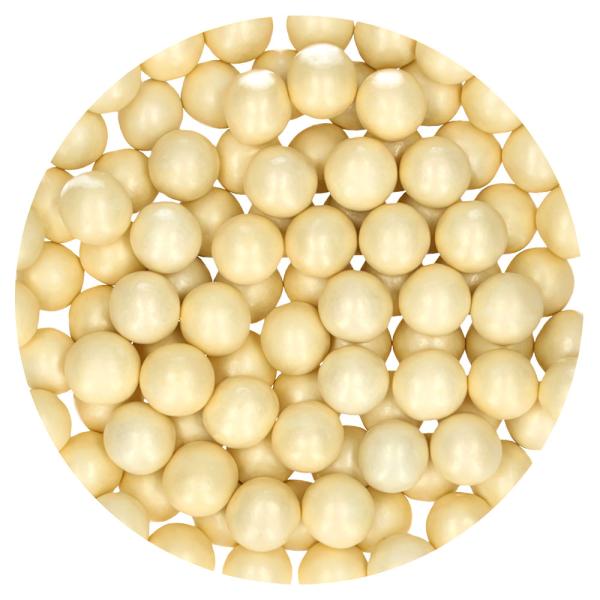 Strössel Choco Pearls Stora Elfenbensvit