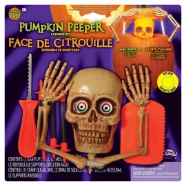 Skärset Pumpa med Skelett Light Up