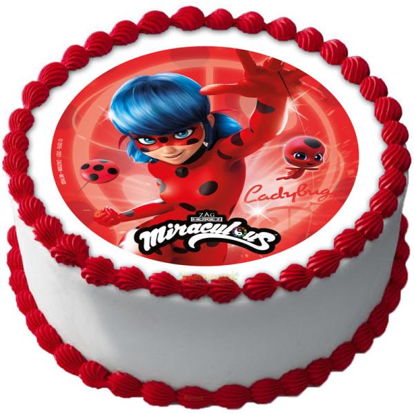 Tårtbild Miraculous Ladybug 16 cm A