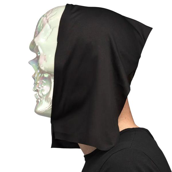 Skelettmask Iriserande Vit