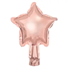 Folieballonger Stjärna Roséguld Små 25-pack