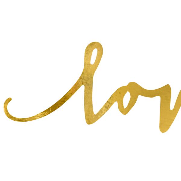 Love Bordsdekorationer Guld