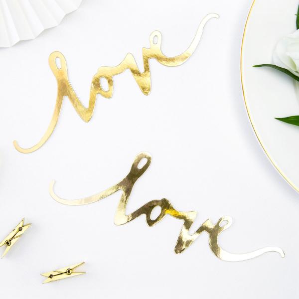 Love Bordsdekorationer Guld