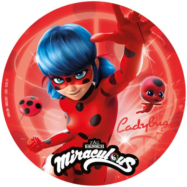 Tårtbild Miraculous Ladybug 16 cm A
