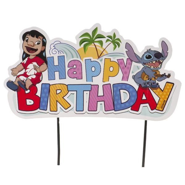 Lilo & Stitch Cake Topper Happy Birthday