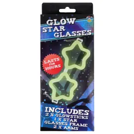 Glowsticksglas&ouml;gon Stj&auml;rnor 17 x 7,3 cm